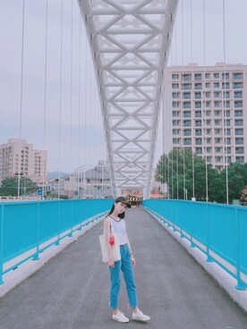 「HYPE（ハイプ）のアイテム（帽子）」を使った、Liu.1996さん（レディース・160cm）の秋コーディネート