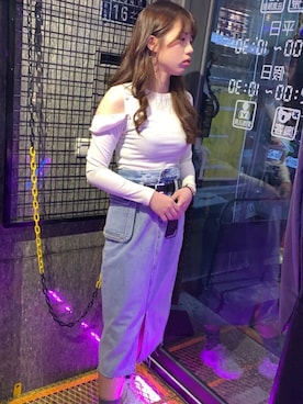 「丹寧」｜RUさん（レディース・164cm）の春コーディネート