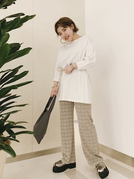 「ジーナシス」｜「アイテム（ハンドバッグ）」を使った、yukiさん（レディース・157cm）の春コーディネート
