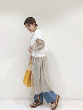 「ジーナシス」｜「アイテム（ハンドバッグ）」を使った、yukiさん（レディース・157cm）の春コーディネート