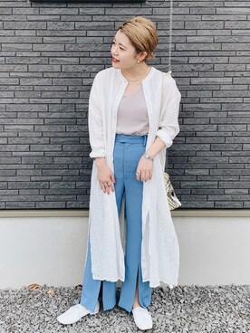 「JEANASIS（ジーナシス）のアイテム（バレエシューズ）」を使った、yukiさん（レディース・155cm）の春コーディネート
