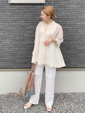 「ジーナシス」｜「アイテム（キャミソール）」を使った、yukiさん（レディース・155cm）の春コーディネート
