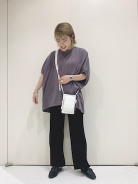 「JEANASIS（ジーナシス）のアイテム（スリッポン）」を使った、yukiさん（レディース・155cm）の夏コーディネート