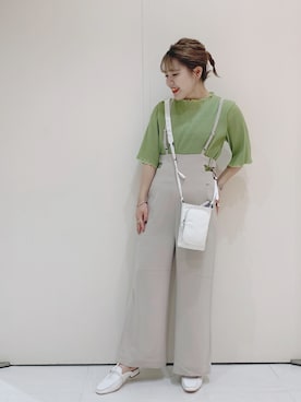 「JEANASIS（ジーナシス）のアイテム（スリッポン）」を使った、yukiさん（レディース・155cm）の夏コーディネート