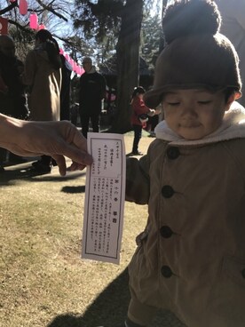 「新年一発目」｜「アイテム（キャップ）」を使った、yamamaさん（キッズ・80cm）の冬コーディネート