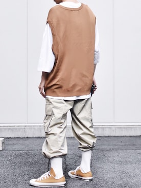 「YARD PLUS（ヤードプリュス）のアイテム（パンツ）」を使った、ゆうげんさん（メンズ・174cm）の夏コーディネート