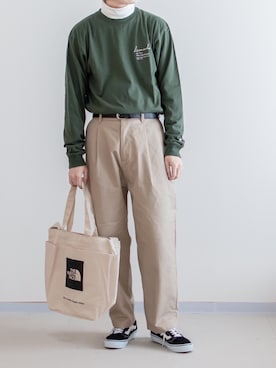 「ノースフェイス」｜ゆうげんさん（メンズ・174cm）の春コーディネート