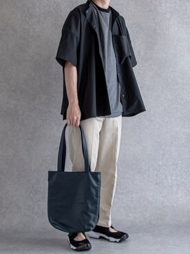 「BASISBROEK（バシスブルック）のアイテム（トップス）」を使った、ゆうげんさん（メンズ・174cm）の春コーディネート