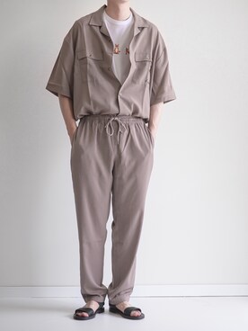 「marka（マーカ）のアイテム（サンダル）」を使った、ゆうげんさん（メンズ・174cm）の夏コーディネート