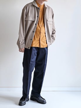 「Scye（サイ）のアイテム（パンツ）」を使った、ゆうげんさん（メンズ・174cm）の秋コーディネート
