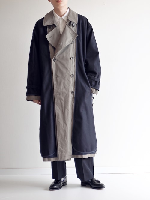 YOKE REVERSIBLE TRANCH COAT【SMOKY BROWN】