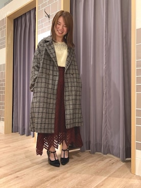 「Te chichi CLASSIC（テチチクラシック）のアイテム（ニット/セーター）」を使った、Haruさん（レディース・144cm）の秋コーディネート