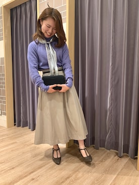 「アイテム（パンプス、グレー系）」を使った、Haruさん（レディース・144cm）の冬コーディネート