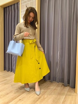 「アイテム（パンプス、グレー系）」を使った、Haruさん（レディース・144cm）の冬コーディネート