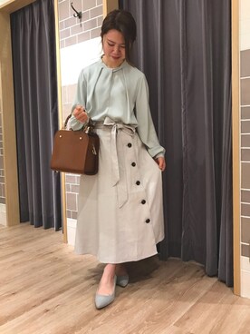 「アイテム（パンプス、グレー系）」を使った、Haruさん（レディース・144cm）の冬コーディネート