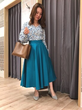 「アイテム（パンプス、グレー系）」を使った、Haruさん（レディース・144cm）の冬コーディネート