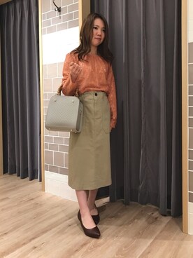 「Te chichi CLASSIC（テチチクラシック）のアイテム（シャツ/ブラウス）」を使った、Haruさん（レディース・144cm）の冬コーディネート
