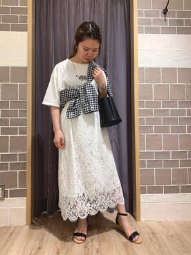 「Te chichi CLASSIC（テチチクラシック）のアイテム（サンダル）」を使った、Haruさん（レディース・144cm）の夏コーディネート