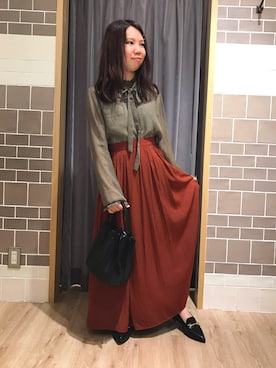 「Te chichi CLASSIC（テチチクラシック）のアイテム（シャツ/ブラウス）」を使った、Haruさん（レディース・144cm）の夏コーディネート