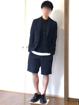 「RAGEBLUE（レイジブルー）の＜トレンドのロング丈＞ワッフルロングカットソー/733404（Tシャツ/カットソー）」を使った、けいさん（メンズ・171cm）の春コーディネート