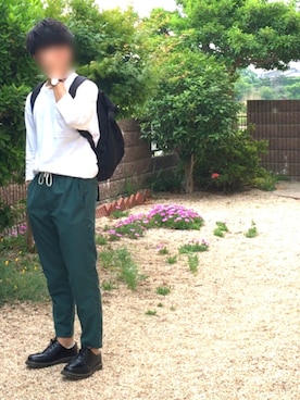 「Dr. Martens（ドクターマーチン）のDr.Martens (ドクターマーチン)/1461 3EYE GIBSON SHOES（その他シューズ）」を使った、けいさん（メンズ・171cm）の夏コーディネート