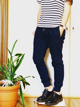 「Dr. Martens（ドクターマーチン）のDr.Martens (ドクターマーチン)/1461 3EYE GIBSON SHOES（その他シューズ）」を使った、けいさん（メンズ・171cm）の夏コーディネート