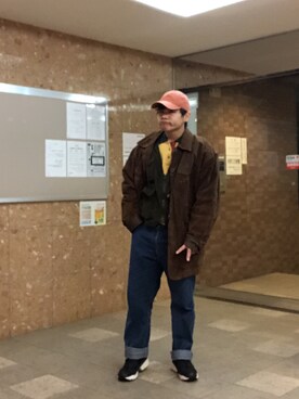 「no brand（ノーブランド）のアイテム（ダウンジャケット/コート）」を使った、gamiさん（メンズ・167cm）の冬コーディネート