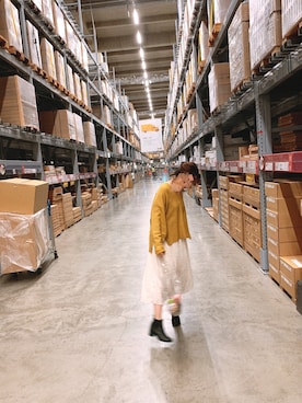 「マスタードイエロー」｜h i n aさん（レディース・158cm）の秋コーディネート