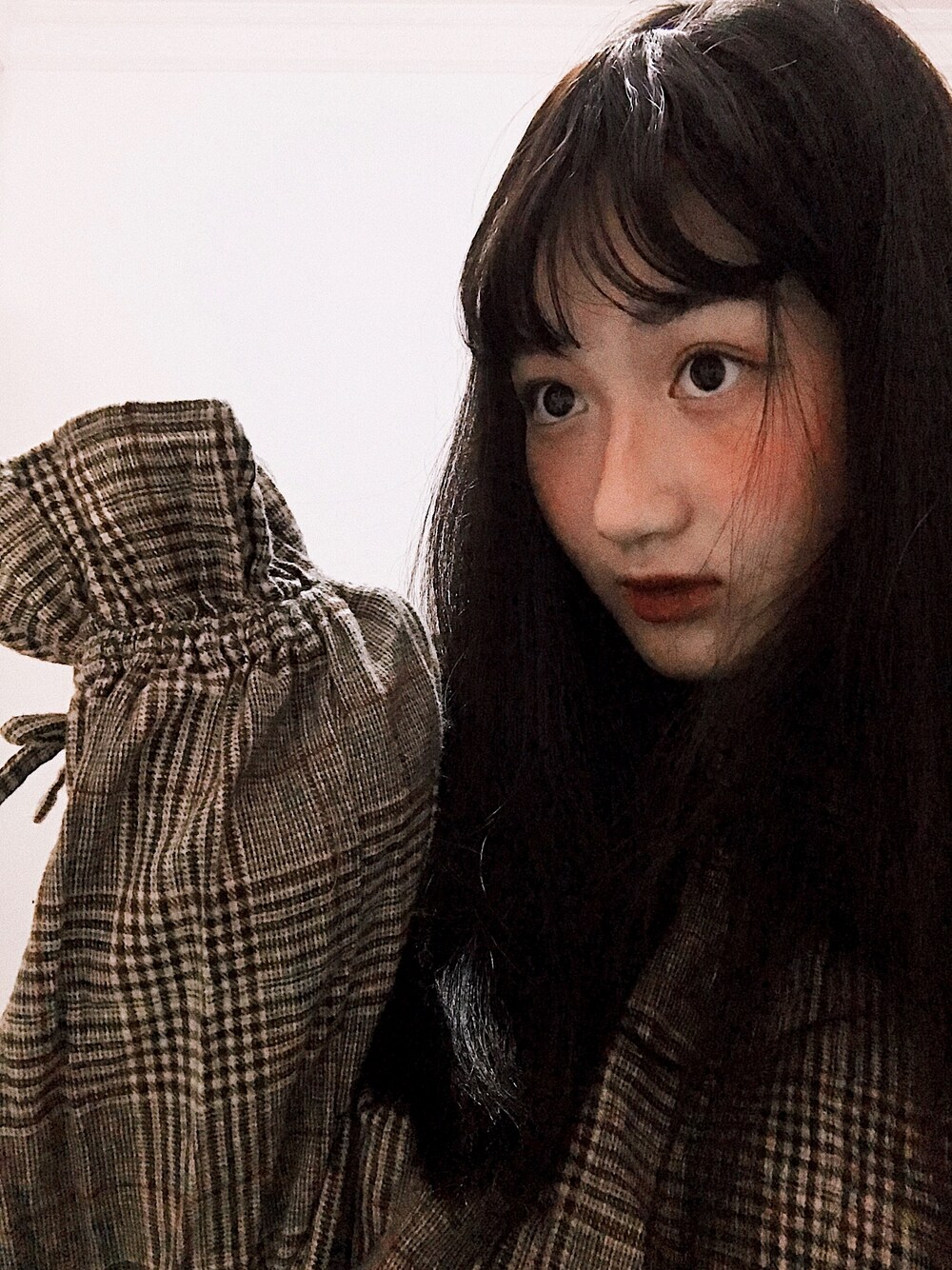 「？のアイテム（トップス、ブラウン系）」を使った、わあ羽田をさん（キッズ・157cm）の冬コーディネートの1枚目の写真