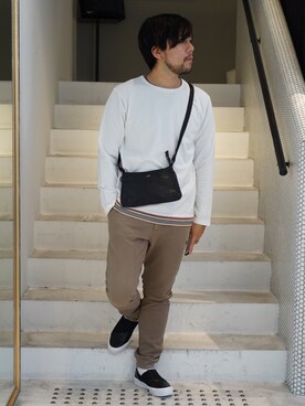 「DECADE（ディケイド）のアイテム（バッグ）」を使った、MURAさん（メンズ・171cm）の冬コーディネート