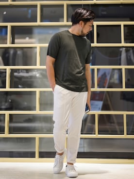 「DESIGNWORKS（デザインワークス）のアイテム（パンツ）」を使った、MURAさん（メンズ・171cm）の夏コーディネート