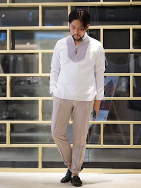 「DESIGNWORKS（デザインワークス）のアイテム（パンツ）」を使った、MURAさん（メンズ・171cm）の秋コーディネート