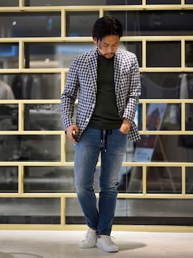 「DESIGNWORKS（デザインワークス）のアイテム」を使った、MURAさん（メンズ・171cm）の秋コーディネート