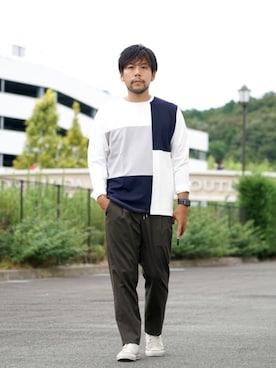 「DESIGNWORKS（デザインワークス）のアイテム（パンツ）」を使った、MURAさん（メンズ・171cm）の秋コーディネート