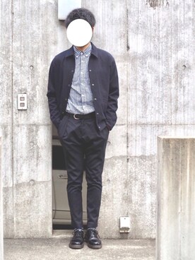 「Dr. Martens（ドクターマーチン）のDr.Martens (ドクターマーチン)/1461 3EYE GIBSON SHOES（その他シューズ）」を使った、”ぽんた”さん（メンズ・173cm）の春コーディネート