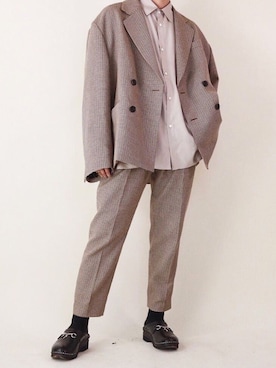 「shiyoh」｜服西さん（メンズ・173cm）の春コーディネート