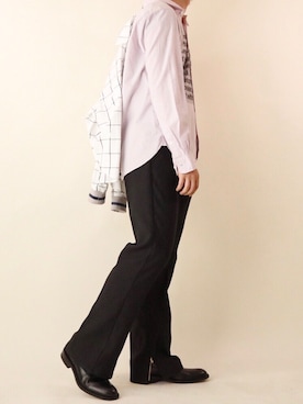 「マント」｜服西さん（メンズ・173cm）の春コーディネート