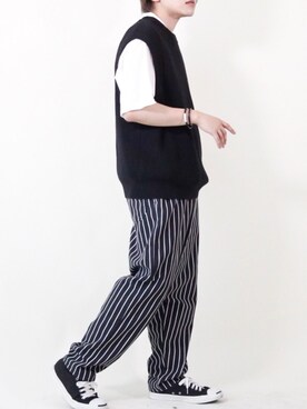 「ユニクロU」｜服西さん（メンズ・173cm）の夏コーディネート