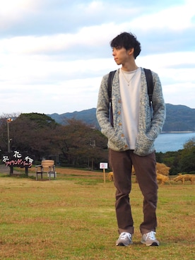 「GLOSTER（グロスター）のアイテム（ジャケット/アウター）」を使った、Koさん（メンズ・173cm）の秋コーディネート