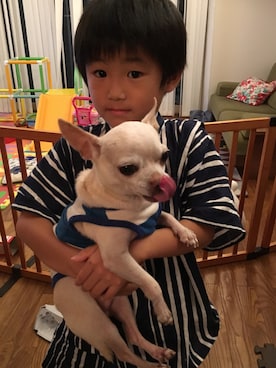 「GLOBAL WORK（グローバルワーク）のアイテム（水着/着物・浴衣）」を使った、eiさん（キッズ・120cm）の秋コーディネート