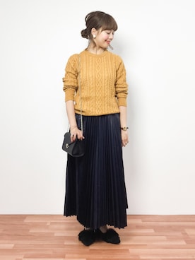 内山陽菜さん（レディース・149cm）の冬コーディネート