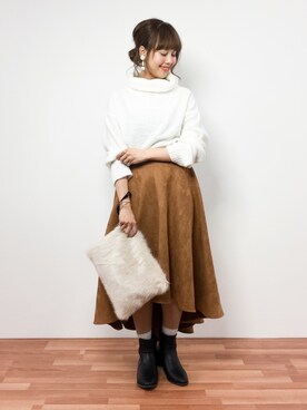 内山陽菜さん（レディース・149cm）の冬コーディネート