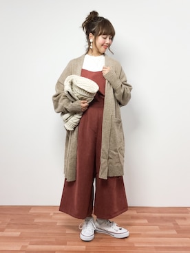 内山陽菜さん（レディース・149cm）の冬コーディネート