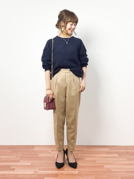 内山陽菜さん（レディース・149cm）の冬コーディネート