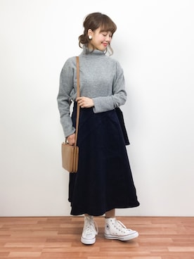 内山陽菜さん(レディース・149cm)の冬コーディネート