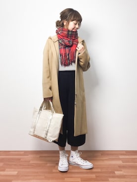 内山陽菜さん（レディース・149cm）の冬コーディネート