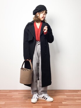 内山陽菜さん(レディース・149cm)の冬コーディネート