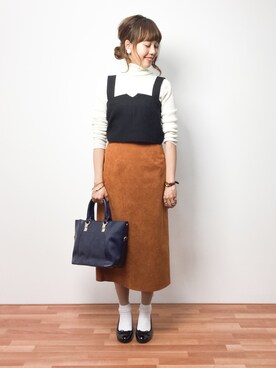 内山陽菜さん(レディース・149cm)の冬コーディネート