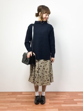 内山陽菜さん(レディース・149cm)の冬コーディネート