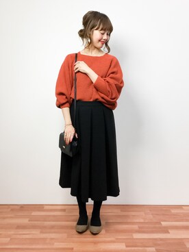 内山陽菜さん（レディース・149cm）の冬コーディネート